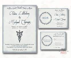 Geek Wedding Invitation Set Lord Of The Rings Elven Wedding Etsy Geek Wedding Invitations Geek Wedding Wedding Invitation Sets