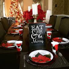 This gorgeous and airy table setting from designthusiasm draws on pinks, golds, and peonies, using christmas ornaments and faux flowers to finish the look. Budget Christmas Dinner Table Setting Centerpieces Diary Of A Rock Mom