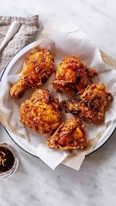 Soy Garlic Fried Chicken Double Fry Your Chicken Korean Style And You Ll Have A Super Garlic Fried Chicken Korean Fried Chicken Recipe Cajun Chicken Salad