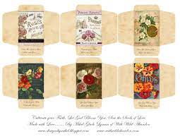 Seed Packets Free Printable Beautiful Seed Packets Miniatures Tutorials Paper Crafts