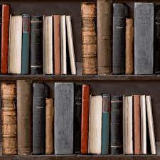 Library Bookshelf Realistic Bookcase Wallpaper Library Wallpaper Bookcase Wallpaper Wallpaper Library