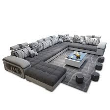 Featuring the latest modern sectional sofa designs from italian design houses such as bonaldo, cierre, gamma arredamenti and nicoline italia, room the spacious design fits the whole family and is a great choice when the room is long and narrow. New Arrival Modern Design U Shaped Sectional 7 Seater Fabric Corner Sofa Buy At The Price Of 999 00 In Aliexpress Com Imall Com