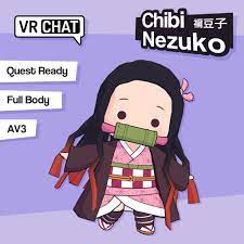 Joining this time is nezuko kamado looking adorable in. Chibi Nezuko ç¦°è±†å­ Vrchat Avatar Jinsters Booth