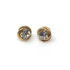 Jaya Vintage Gold Love Knot Stud Earrings Knot Studs Knot Stud Earrings Vintage Gold