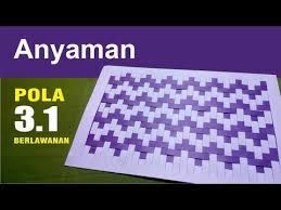 Pengaplikasiannya dengan ditempel di dinding atau permukaan datar lainnya dengan sifat mencari perhatian mata sekuat mungkin. Cara Mudah Membuat Anyaman Kertas Pola 3 1 Berlawanan Sangat Mudah Youtube