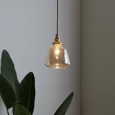 Brass bell shaped pendant lights. Bell Shaped Glass Pendant Light Fixture Industrial Single Dining Room Suspension Lighting Beautifulhalo Com