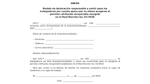 Permiso adicional retribuido de cuatro semanas una vez agotado el permiso de para.de que la persona trabajadora necesite hacer un desplazamiento al efecto.* Certificado Que Las Empresas Deberan Entregar A Sus Trabajadores