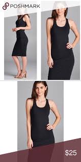 New Black Racerback Midi Dress Racerback Midi Dress Midi Dress Boutique Racerback Tank Dress