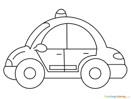 It will also help them recognize shapes and patterns. Cute Police Car Coloring Page Free Printable For Kids