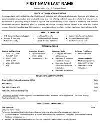 Jr Network Administrator Resume Sample Template