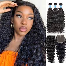 You love fashion so hairstyles can be missed out. Amazon Com Deep Wave Bundles With Lace Closure 8a Brazilian Deep Wave Human Hair Bundles With Middle Part Closure Unprocessed Virgin Deep Curly Hair Weave Bundles With Closure Natural Color 12 14 16 10 Beauty