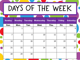 Days Of The Week Chart