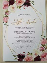 Dusty Rose Wedding Invitation Dusty Rose Burgundy Cream Floral Gold Wedding Invitat Gold Wedding Invitations Invitation Dusty Rose Printing Wedding Invitations