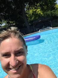 What we do when we aren't in the pool. It's a beautiful day!!