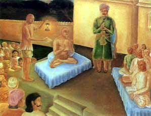 1870 pic of a Pandit reading the Shastras