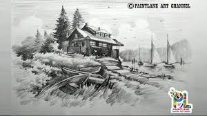 Featuring the contrasting landscapes of. How To Draw Pencil Shading Landscape Pencil Art Paintingtube