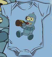 Futurama Baby Bender One Piece Bodysuite Baby Futurama One Piece Bodysuit