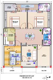 30x40 site north facing plot vastu house plan designed with a car parking, external staircase, spacious living 2bhk flat. 30 X40 Residential House Plan Cad Files Dwg Files Plans And Details