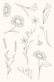 Download Premium Vector Of Hand Drawn Flower Patterned Background Vector Hand Drawn Flowers Flower Drawing Flower Pattern Drawing