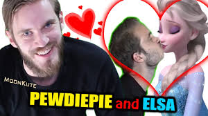 Elsa kisses PEWDIEPIE !