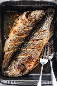 Grilled Stuffed Sea Bass Recipe With Garlic Mushrooms Grilled Sea Bass Recipe Grilled Sea Bass Recipes Sea Bass Recipes Whole Fish Recipes