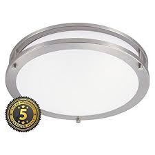 Green Beam Energy Efficient Led Flush Mount Ceiling Light Fixture Brushed Nickel Trim 12 Inch 3000k Soft Light 1050 Lumens Uses Only 15 Watts Dimmable Walmart Com Walmart Com