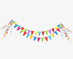 Bunting Background Party Streamers Colorful Birthday Party Free Clip Art