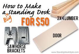 How to make a standing desk. How To Make A Diy Standing Desk Door Table For 50