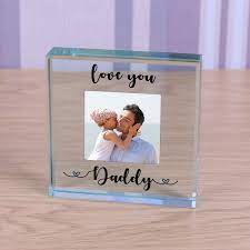 Personalised Love You Dad Daddy Glass