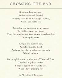 Crossing The Bar By Alfred Lord Tennyson Tennyson Poems Literary Quotes Poems