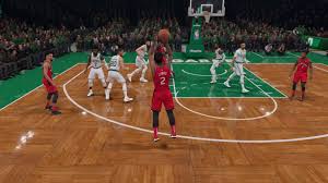 2001 sp game floor paul pierce authentic celtics court with logo. Sim Life With Nba Live 19 Raptors At Celtics