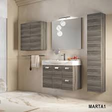 Mobili bagno con doppio lavabo disponibili in più di 30 colori! Mobile Bagno Sospeso Da 105 Cm Incluso Di Specchio E Lavabo Marta1