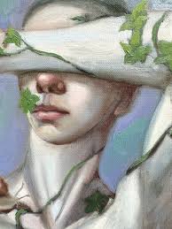 Human and grape snail Painting by Anna Bogushevskaya