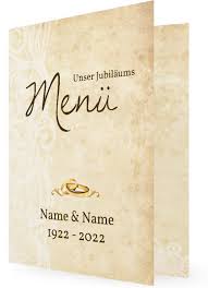 Hochzeitsjubilaum Menukarten Vorlagen Familieneinladungen De