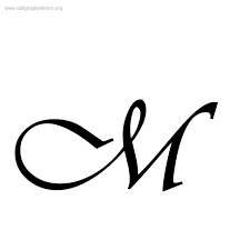 Celtic knotwork forms letters and numbers in this alphabet. 5 Images Of Script Letter M Designs M Tattoos Tattoo Lettering Tattoo Lettering Fonts