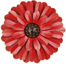 Sun and moon outdoor decor inspiredcr8tions. Amazon Com Zcaukya Large Metal Flower Wall Decor 13 Flower Art Wall Hanging For Indoor Outdoor Home Bedroom Office Garden Red Home Kitchen