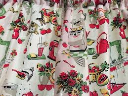 vintage kitchen curtains, vintage