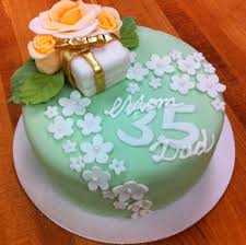 Birthday Cake Ideas For Mom And Dad 35th Wedding Anniversary Cakes Google Search Wedding Anniversary Cakes 35th Wedding Anniversary Anniversary Cake