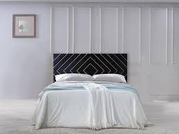 Enfin, certaines têtes de lit ont un contour en métal noir, qui leur apporte une touche industrielle au. Tete De Lit Art Deco 160 Cm En Bois De Manguier Et Metal Noir Et Dore Prismin