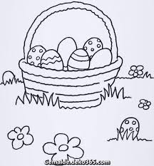 Ostern Malvorlagen Korb Mit Ostereiern Zum Ausmalen Zum Kostenlosen Ausdrucken Bilder