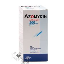 This antibiotic is used to treat various bacterial infections of the lungs, throat, skin, nose, and ears. Azomycin 200 Mg Suspension 30 Ml