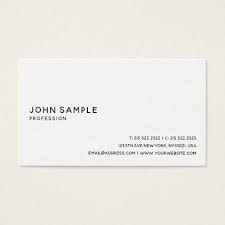 Modern Elegant White Professional Sleek Plain Business Card Zazzle Com Business Card Minimalist Business Card Modern Business Cards Simple