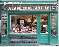 Paris Chocolate Shop Photograph A La Mere De Famille Large Wall Art French Kitchen Decor Travel Photograph French Kitchen Decor Chocolate Shop Shop Facade