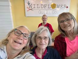 Quilting retreat fabrics and projects