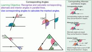 Corresponding Angles In Parallel Lines Mr Mathematics Com Math Work Math Formulas Angles Worksheet