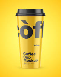 Glossy Coffee Cup Mockup In Cup Bowl Mockups On Yellow Images Object Mockups