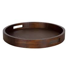 Shop Round Wood Tray At Lowe S Find A Variety Of Quality Home Improvement Products At Lowes Com Or At Your Local L In 2020 Round Wood Tray Round Wooden Tray Wood Tray