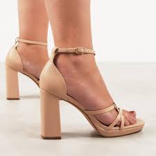 Lara Platform Heels in Beige