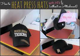 How To Heat Press A Hat No Special Attachment Needed Silhouette Htv Tutorial Silhouette School Silhouette School Blog Heat Press