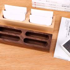 6 slots hold up to 240 business cards. Toyvian 1pc Wood Business Card Holder Desk Multiple Business Card Display Holders Stand Business Card Holders Stationery Office Supplies Mymobileindia Com